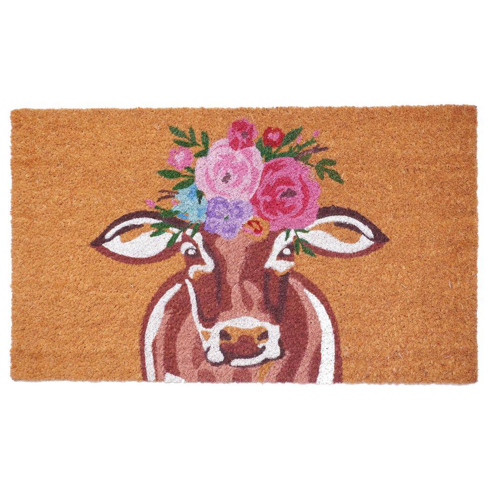 Sassy Cow Coir Outdoor Doormat 29"L x 17"W with Vinyl Back