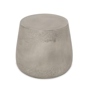 Light Gray Magnesium Oxide Lightweight Concrete Outdoor Side Table