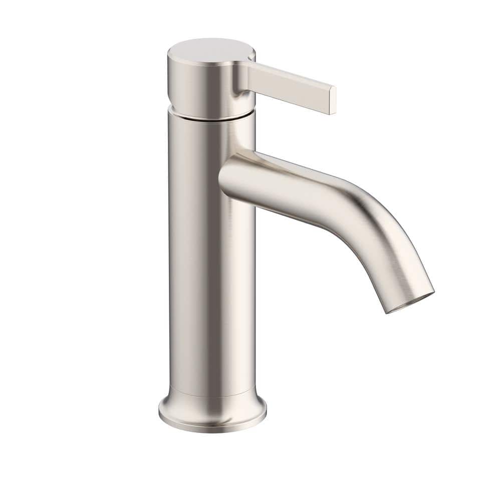 Brushed Nickel Single-Handle High Arc Bathroom Faucet
