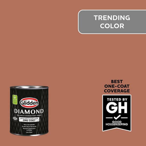 Glidden Diamond 1 qt. #PPG1067-5 Copper Beech Eggshell Interior Paint with Primer