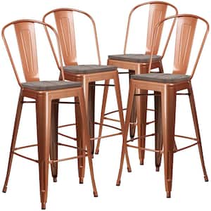 46 in. Copper Bar Stool (Set of 4)