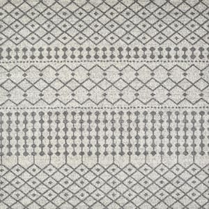 Grid Cream/Gray 3 ft. W x 5 ft. Geometric Area Rug