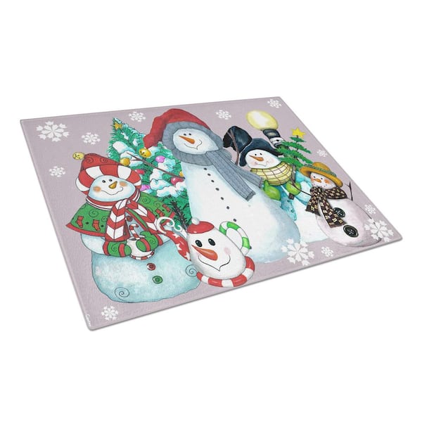 Caroline's Treasures Snowman Collection for the Holidays Tempered Glass ...