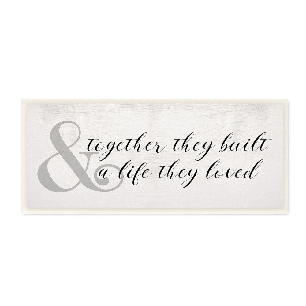 A Life They Loved Rustic Romance with Ampersandby Daphne Polselli Unframed Country Wood Wall Art Print 7 in. x 17 in. price history on PriceWatchPro