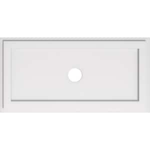 32 in. W x 16 in. H x 3 in. ID x 1 in. P Rectangle Architectural Grade PVC Contemporary Ceiling Medallion