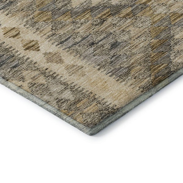 Mayfield Premium Machine Washable Abstract AMF1226 Beige 2 ft. x 3 ft. Area Rug