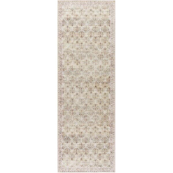 Livabliss Our PNW Home Rainier Olive Traditional 3 ft. x 8 ft. Indoor Machine-Washable Area Rug