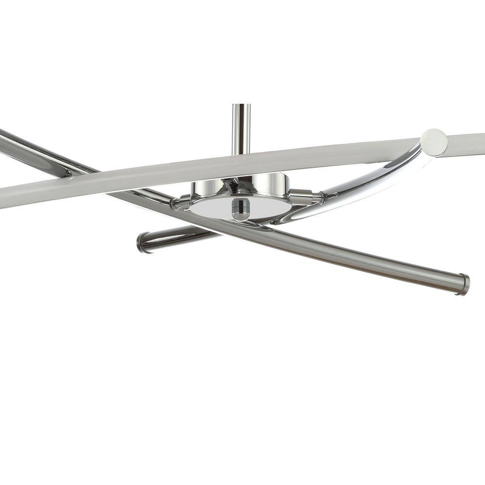 Crucis 31.5" Chrome Modern LED Pendant Light