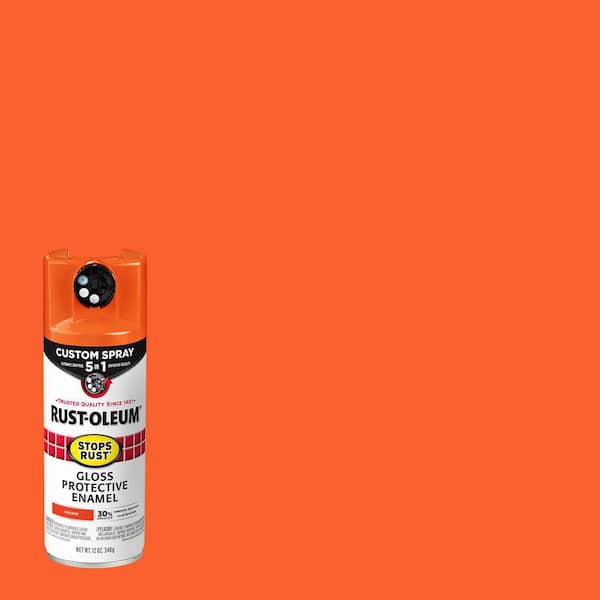 Rust-Oleum Stops Rust 12 oz. Custom Spray 5-in-1 Gloss Orange Spray Paint (Case of 6)