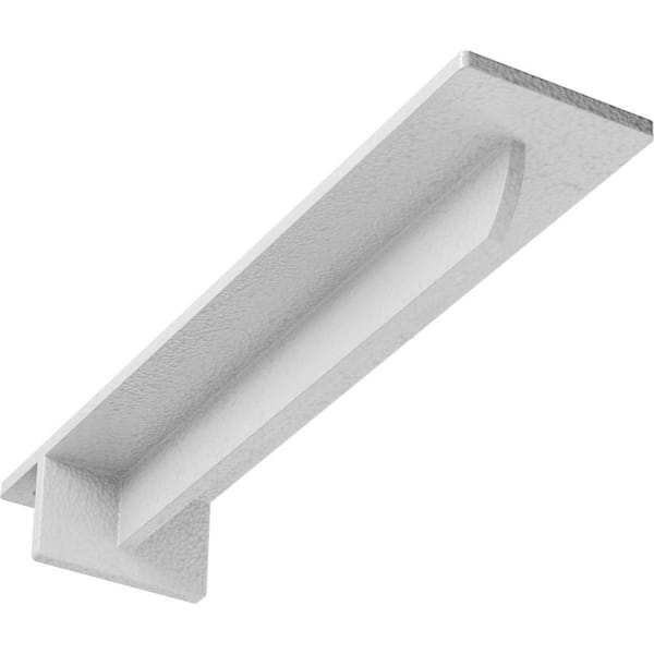Ekena Millwork 3 in. x 2 in. x 14 in. Steel Hammered White Heaton Bracket