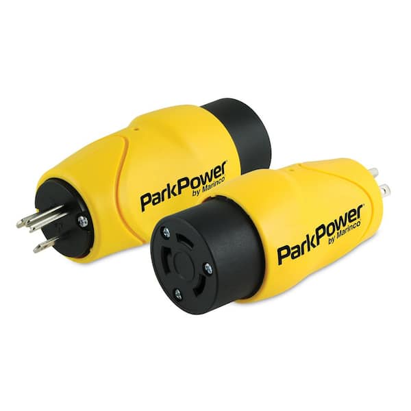 ParkPower 15 Amp Blade and 30 Amp Locking Connector Straight Adapter