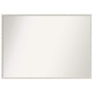 Paige White Silver 39 in. x 28 in. Non-Beveled Modern Rectangle Wood Framed Wall Mirror in White