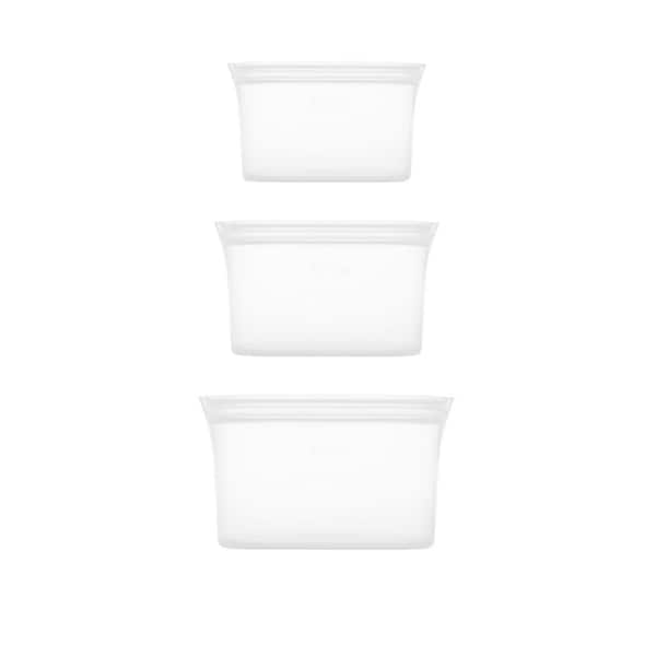 Zip Top: Reusable Silicone Container Set - Frost