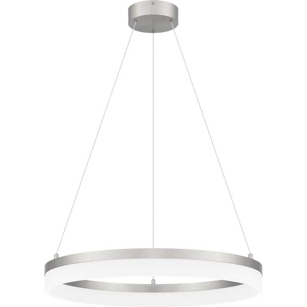 Cohen 1-Light Brushed Nickel Integrated LED Statement Pendant Light