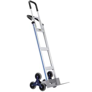 Aluminum Hand Truck Stair Climber 550 lbs. Capacity Stair Climbing Cart with Dual Handles and Triangle Wheels