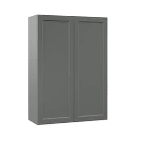 Designer Series Melvern Storm Gray Shaker Assembled Wall Kitchen Cabinet (30 in. x 42 in. x 12 in.)