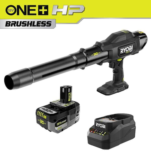ONE+ HP 18V Brushless Cordless 220 CFM 140 MPH Compact Leaf Blower 30th Anniversary Kit with 4.0 Ah Battery & Charger