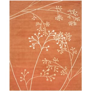 Soho Rust 8 ft. x 11 ft. Floral Area Rug