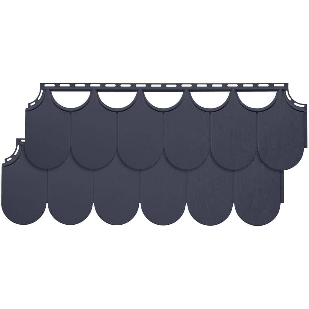 NovikShake 10 in. x 32 in. HR Half Round Polymer Siding in Windsor Blue (22 Panels Per Box, 32.2 sq. ft.) price history on PriceWatchPro