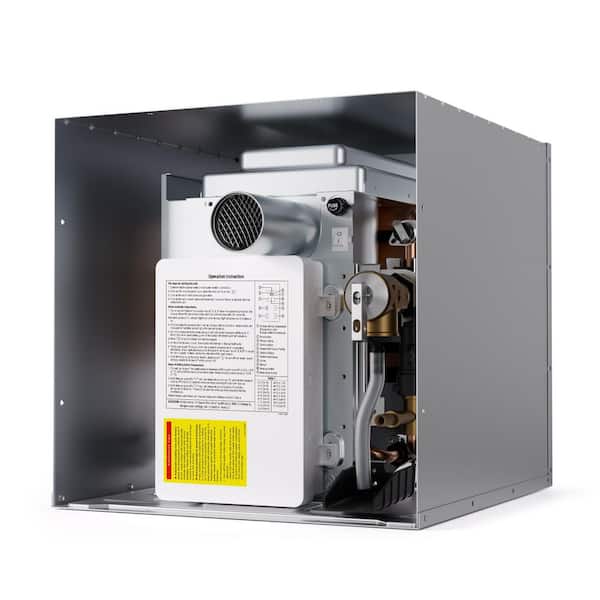 InstaShower 7 Rv Tankless Water Heater 48000 BTU Without Door, Good Substitute for 6-Gallon Tank Water Heater