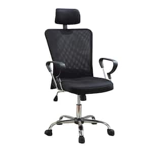 Designer Black Mesh Executive Chair with Adjustable Headrest