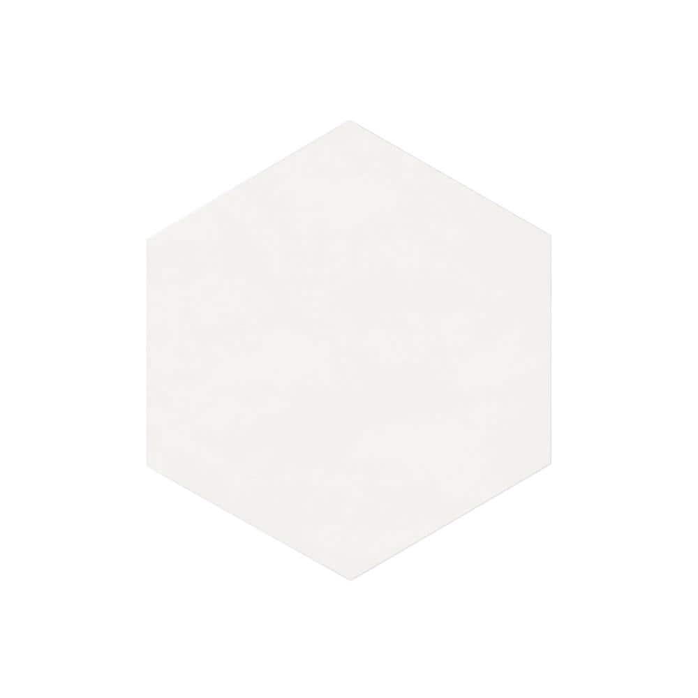 White Matte Hexagon Porcelain Tile for Indoor Use