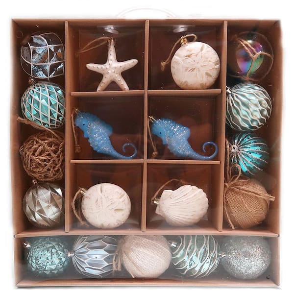 Home Accents Holiday Shatterproof Ornament Set (19-Count)
