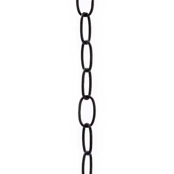 3 ft. 11-Gauge Black Lighting Fixture Chain for Pendant Lights, Chandeliers, and Swag Lights