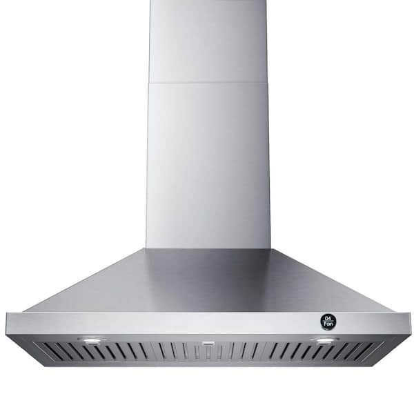 30 in. 900 CFM Convertible Wall Mount Range Hood in Stainless Steel with 4-Speed, LED Lights and 10-Year Warranty