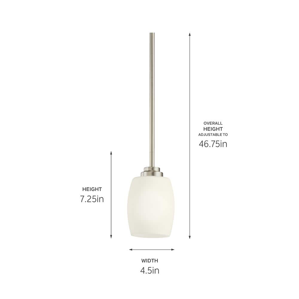 Eileen Mini Pendant Light in Distressed Bronze with Cream Glass Shade