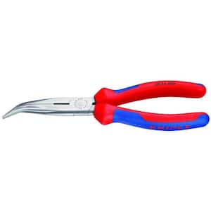 8 in. Angled Long Nose Pliers with Cutter and Dual-Component Comfort Grips