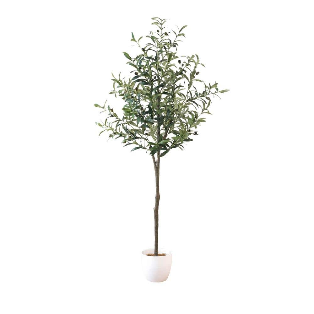 Botaneeka 67 in. Artificial Kalama Olive Tree in Pot NAL22-0913-1 - The ...