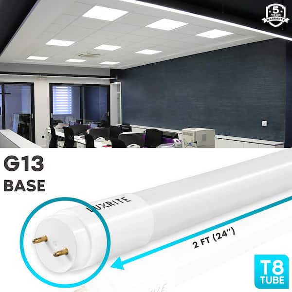 Luxrite LR34231-12PK T8 LED Tube Light Bulbs 8W 17W Equivalent 3 CCT S