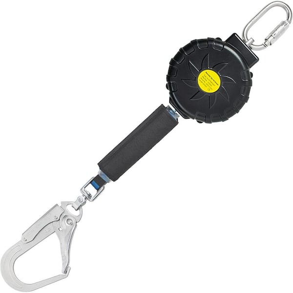 KIWDZFU 6 ft Self Retracting Lifeline with Automatic Return Polyester Webbing Swivel Top Steel Carabiner for Fall Protection