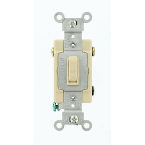 15 Amp Commercial Grade 3-Way Toggle Switch, Ivory