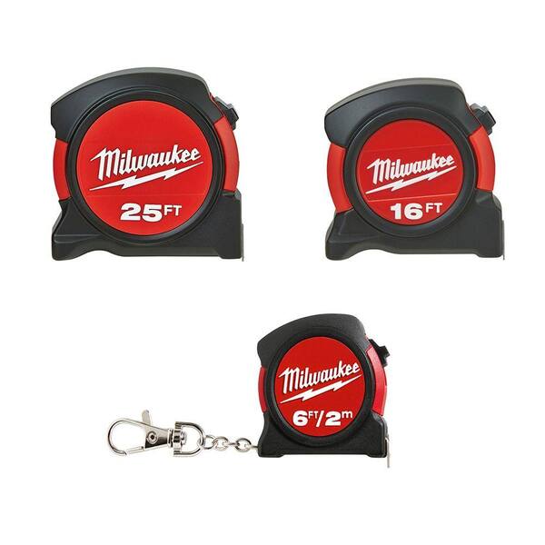Milwaukee 6 ft./16 ft./25 ft. Tape Measure (3-Pack)
