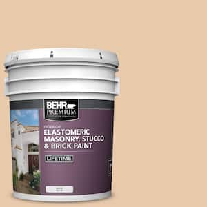 5 gal. #S250-2 Almond Biscuit Elastomeric Masonry, Stucco and Brick Exterior Paint