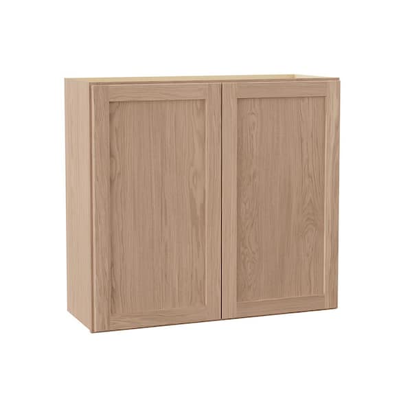 Sinclair 33 in. W x 12 in. D x 30 in. H Assembled Wall Cabinet in Shaker Light Oak