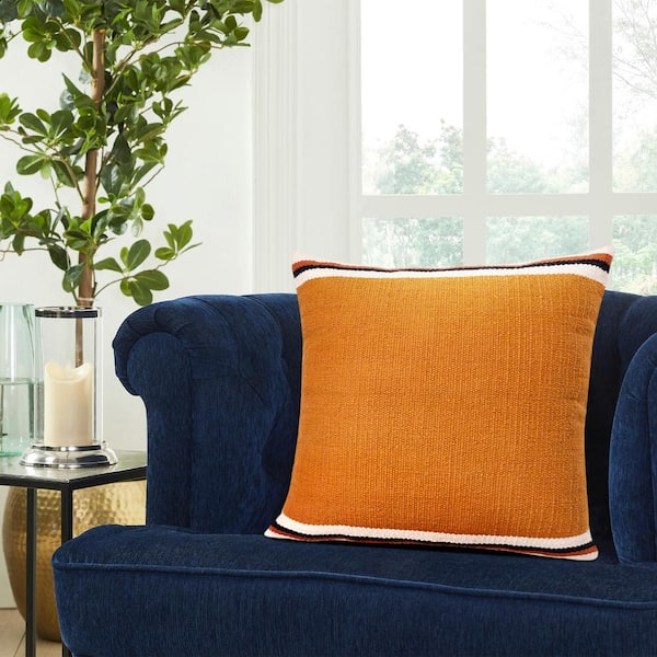 Velvet Bronzing Color Block Throw Pillow Cover For Sofa And