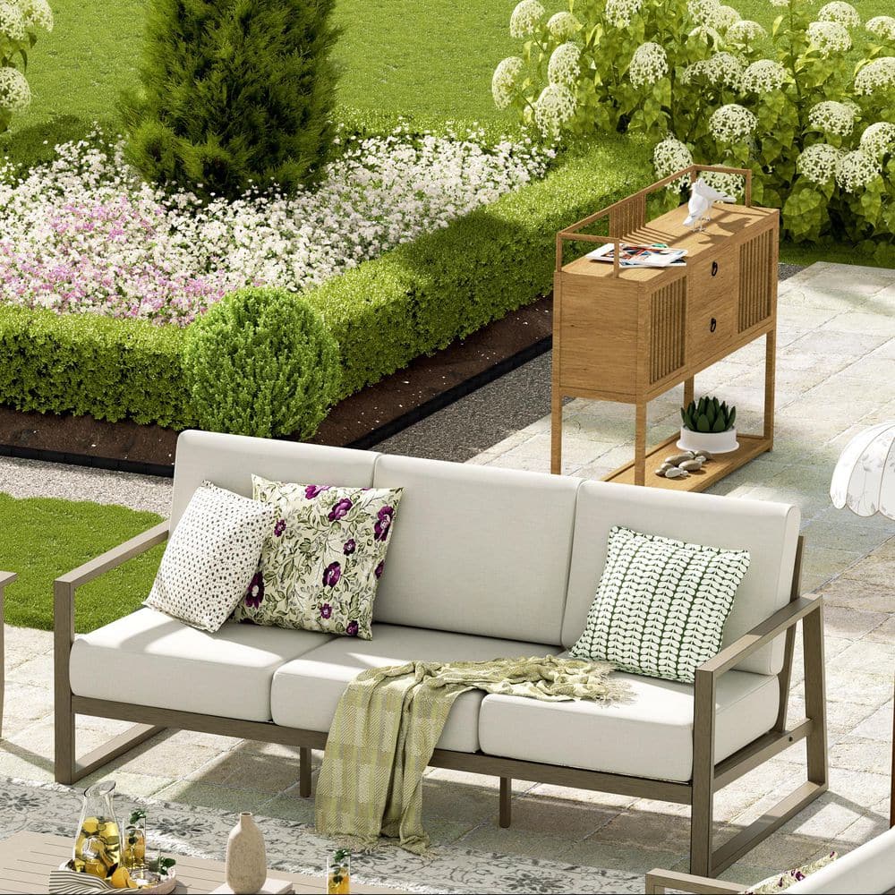 Hamarto Aluminum Outdoor Sofa Couch with Cushion