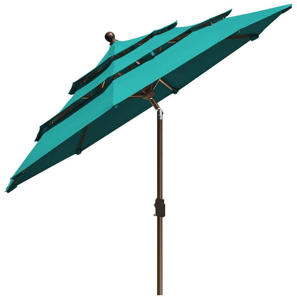 ELITESHADE 9 ft. 3-Tiers Market Umbrella Patio Umbrella with ...