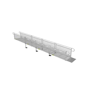 PATHWAY 3G 26 ft. Wheelchair Ramp Kit with Expanded Metal Surface and Vertical Picket Handrails