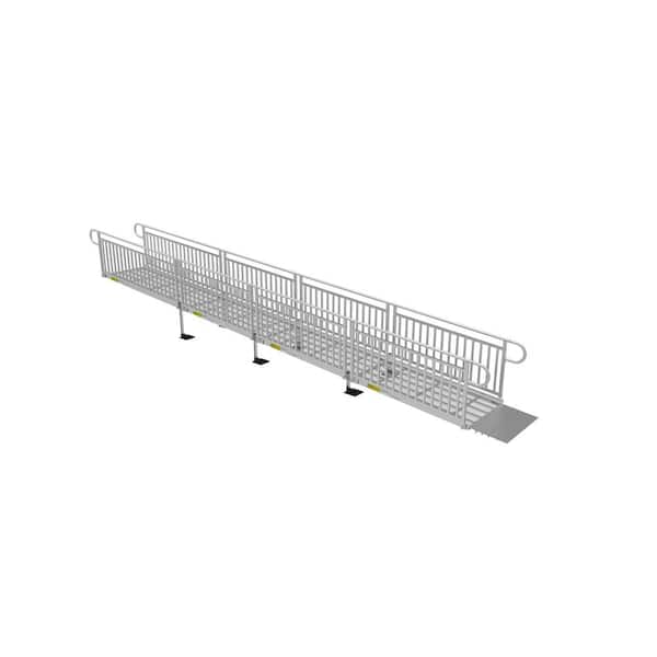 EZ-ACCESS PATHWAY 3G 26 ft. Wheelchair Ramp Kit with Expanded Metal Surface and Vertical Picket Handrails