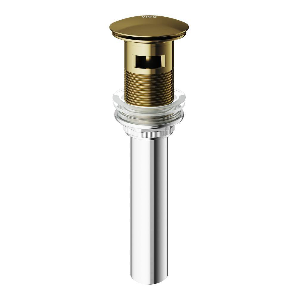 Vigo Bathroom Sink Pop Up Drain With Overflow In Matte Gold Vg16002mg The Home Depot Vigo Bathroom Sink Pop Up Drain With Overflow In Matte Gold Vg16002mg The Home Depot