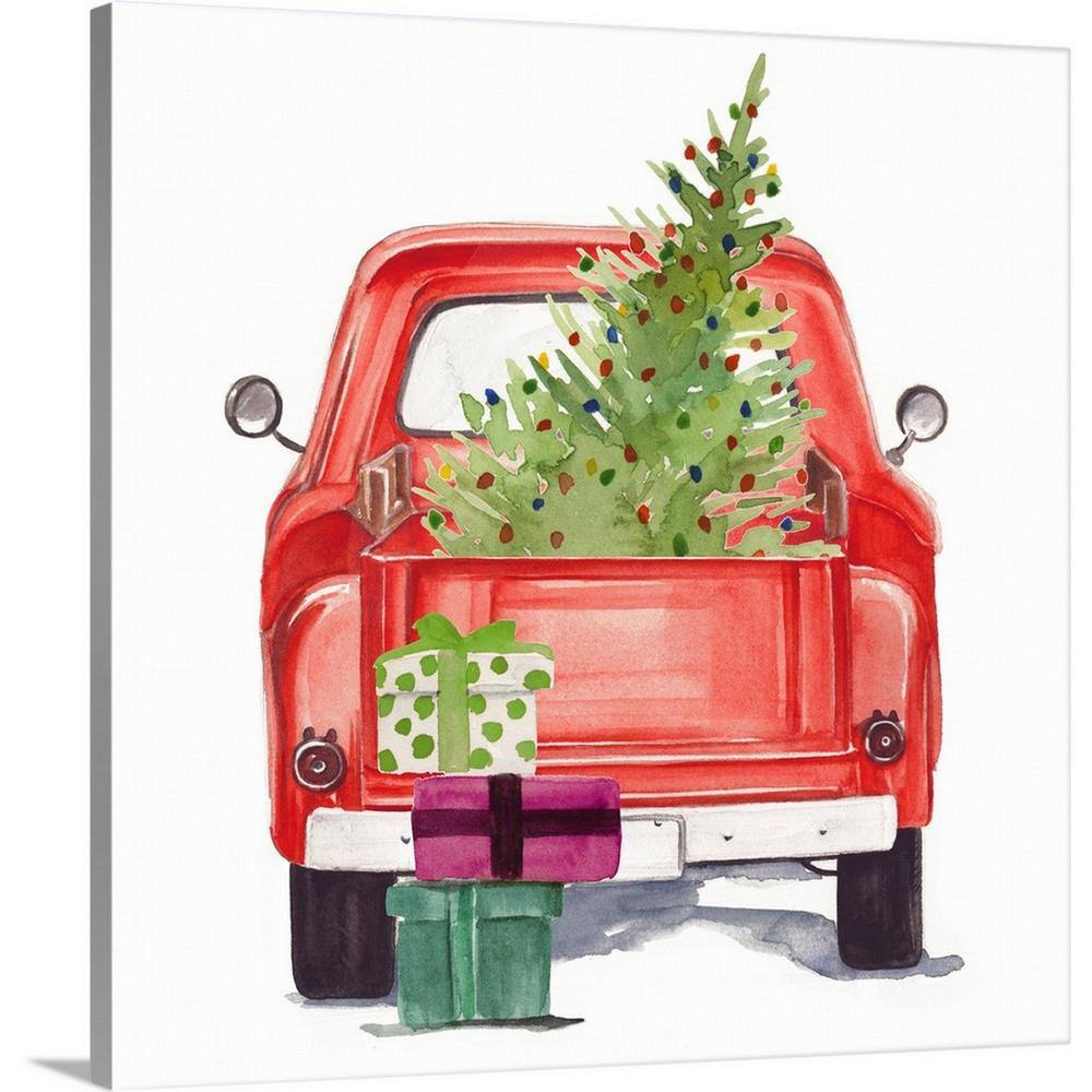 16 in. x 16 in. Christmas Cars III by Jennifer Paxton Parker Canvas Wall Art price history on PriceWatchPro