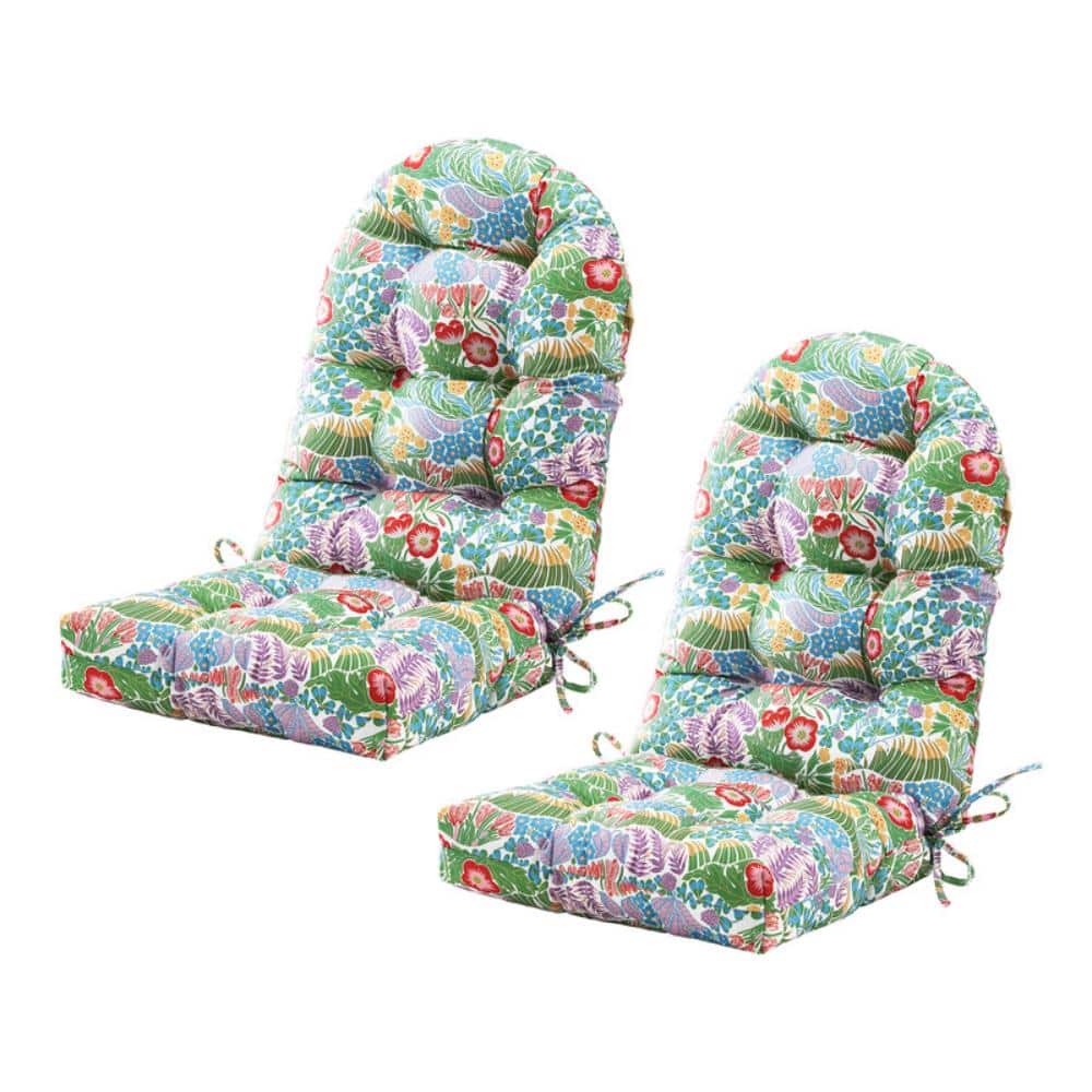 "Outdoor Chair Cushion 48""x21""x4"" Seat&Round High Back Cushion for Adirondack Patio Furniture and Rocking Chairs, Floral" price history on PriceWatchPro