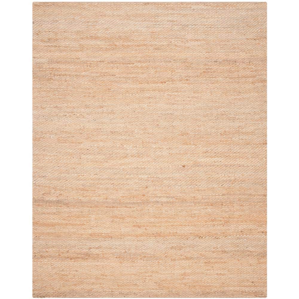 Natural Beige Braided Jute Area Rug, 9' x 12'