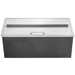 Drop in Ice Chest 36 in. L x 18 in. W x 14 in. H Stainless Steel Commercial Ice Bin w/Sliding Cover 40.9 qt. for Kitchen