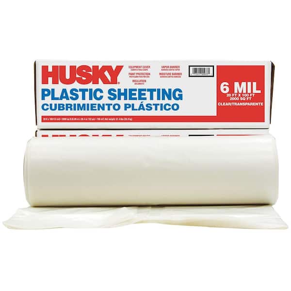 HDX 20 ft. x 100 ft. Clear 6 mil Polyethylene Sheeting