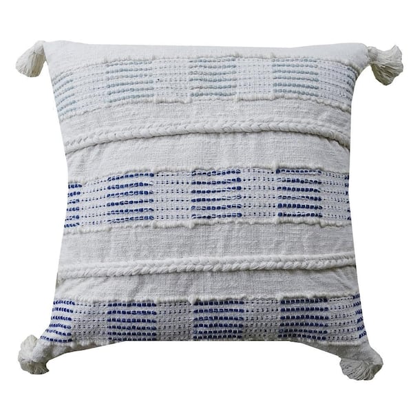 Large Decorative Throw Pillow 22 in x 22 in for Couch (White)